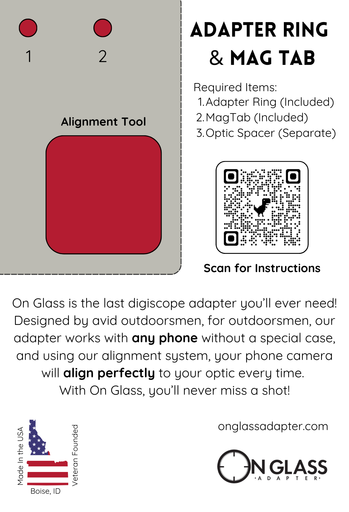Extra Alignment Tool and 3M tape squares OG 3.0